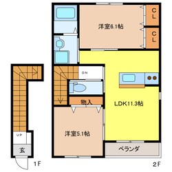 スミールＢの物件間取画像